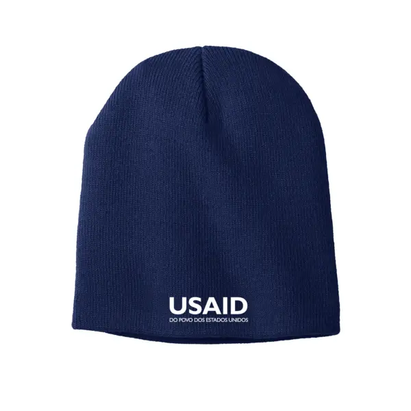 USAID Brazilian Portuguese - Embroidered Port & Company Knit Skull Cap