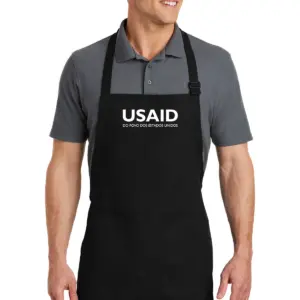USAID Portuguese - Embroidered Port Authority Full Length Apron w/Pouch Pocket