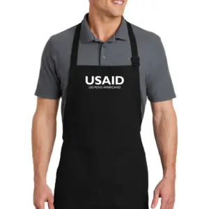 USAID Portuguese Continental - Embroidered Port Authority Full Length Apron w/Pouch Pocket