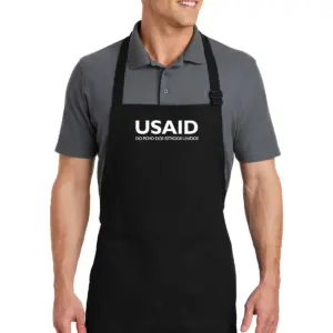 USAID Brazilian Portuguese - Embroidered Port Authority Full Length Apron w/Pouch Pocket