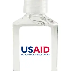 USAID Brazilian Portuguese - Antibacterial Hand Sanitizer Gel on White Label