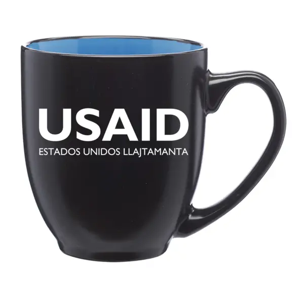 usaid quechua 16 oz. bistro two tone ceramic mugs