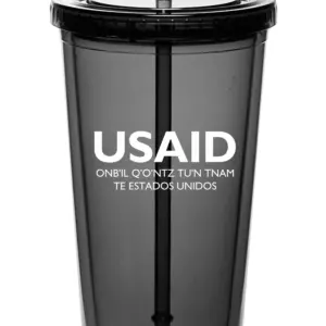 USAID Mam - 20 Oz. Double Wall Acrylic Bottles w/Straws