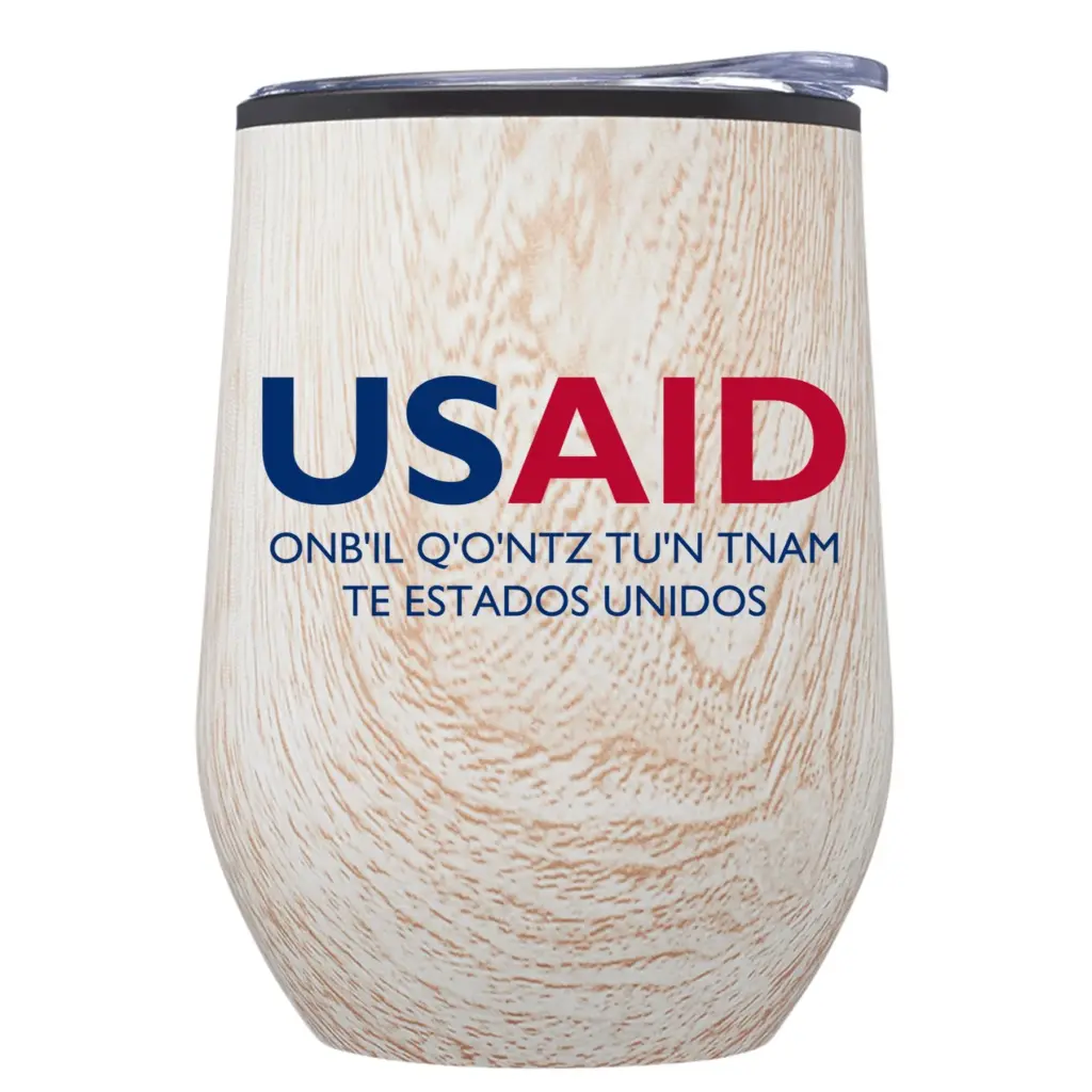 USAID Mam - 12 Oz. Palmera Stemless Wine Tumbler w/Lid