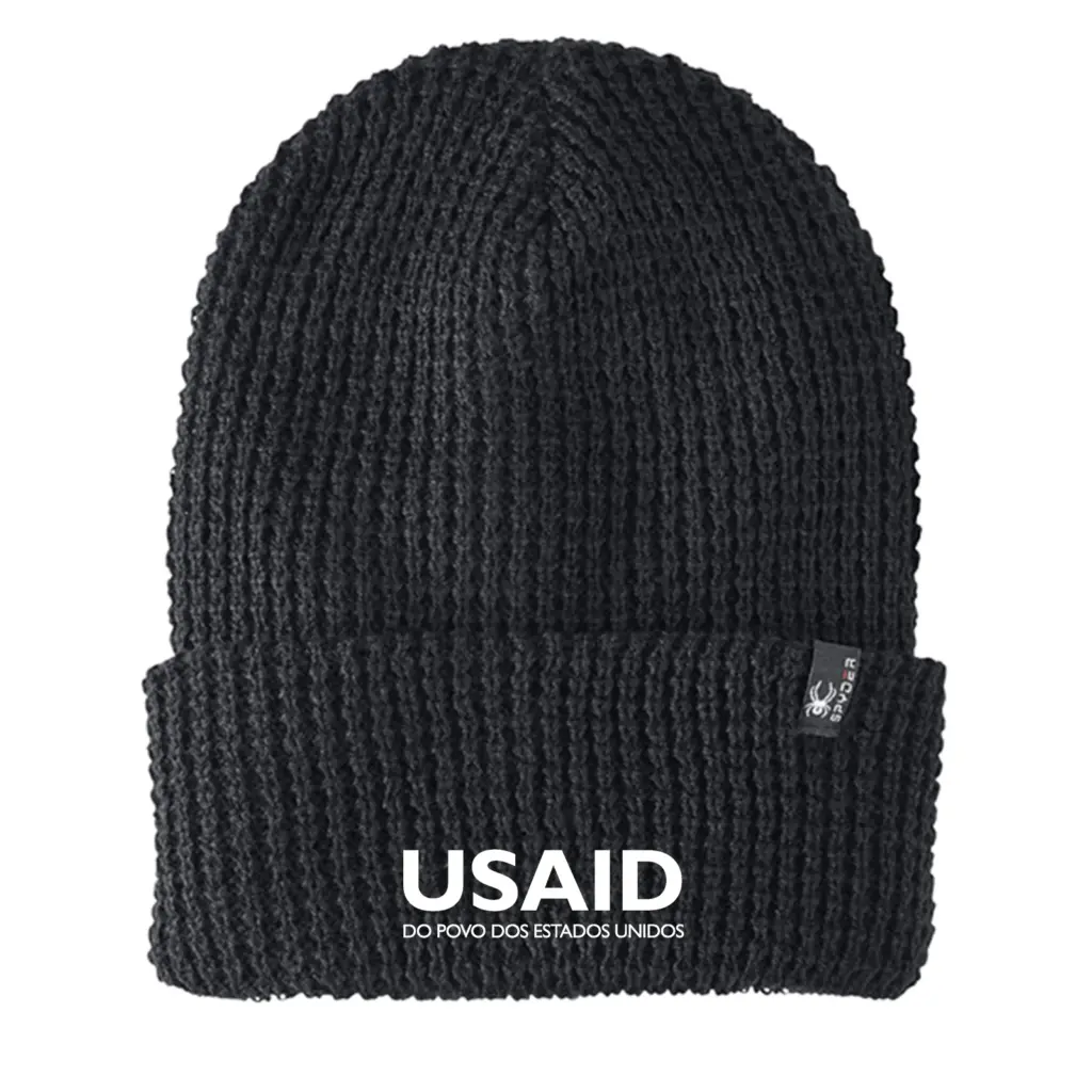 USAID Brazilian Portuguese - Embroidered SPYDER Adult Vertex Knit Beanie