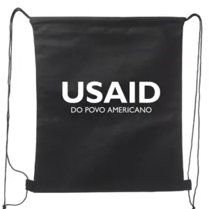 USAID Portuguese Continental - Non-Woven Drawstring Backpacks (14.5"x17.5")