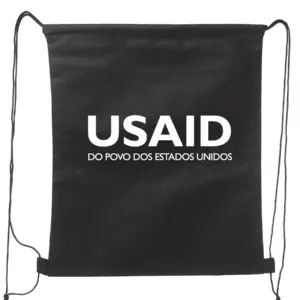 USAID Brazilian Portuguese - Non-Woven Drawstring Backpacks (14.5"x17.5")