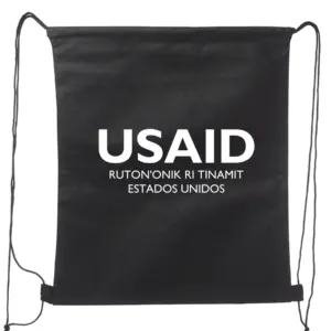 USAID Kaqchikel - Non-Woven Drawstring Backpacks (14.5"x17.5")