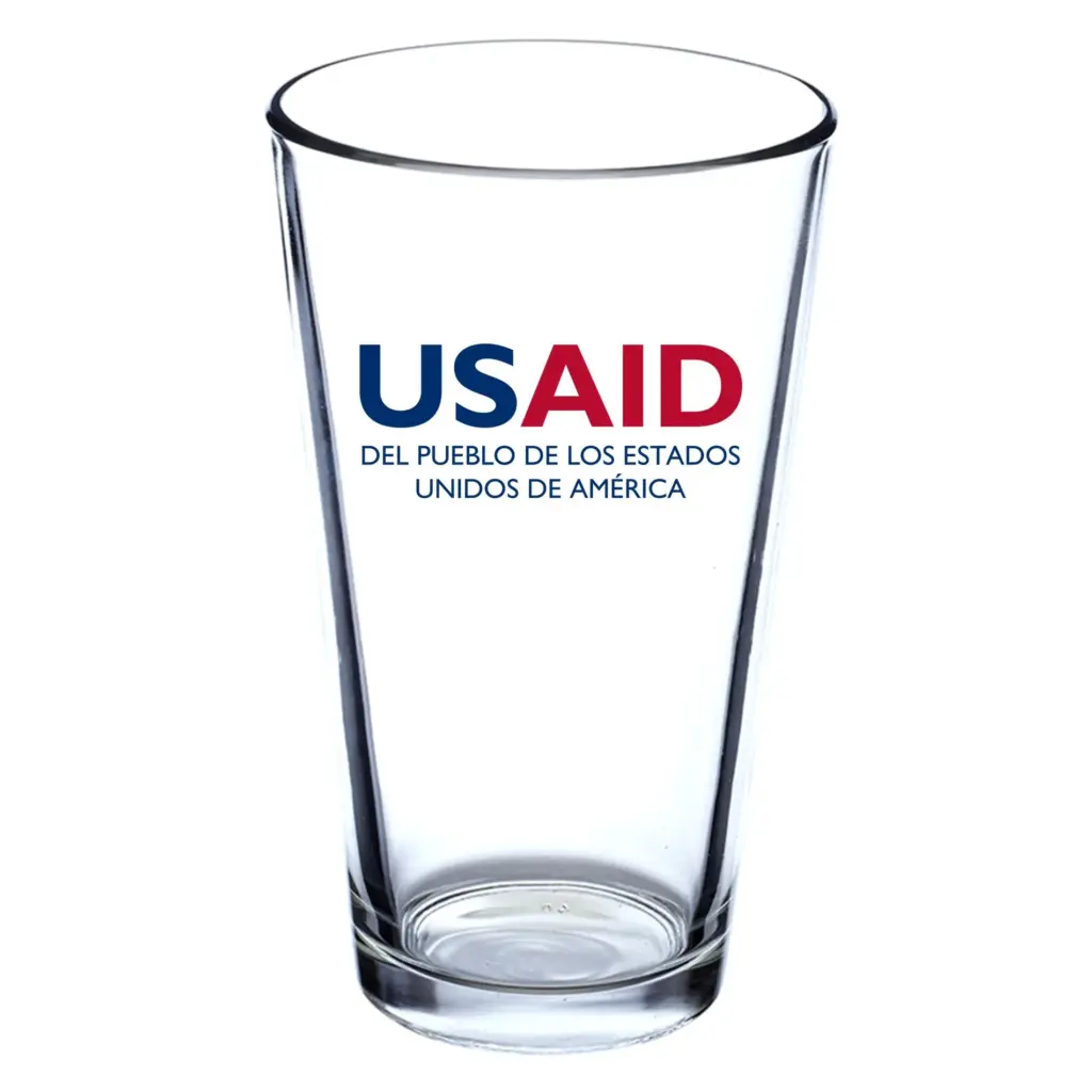 USAID Spanish - 16 Oz. Pint Glasses
