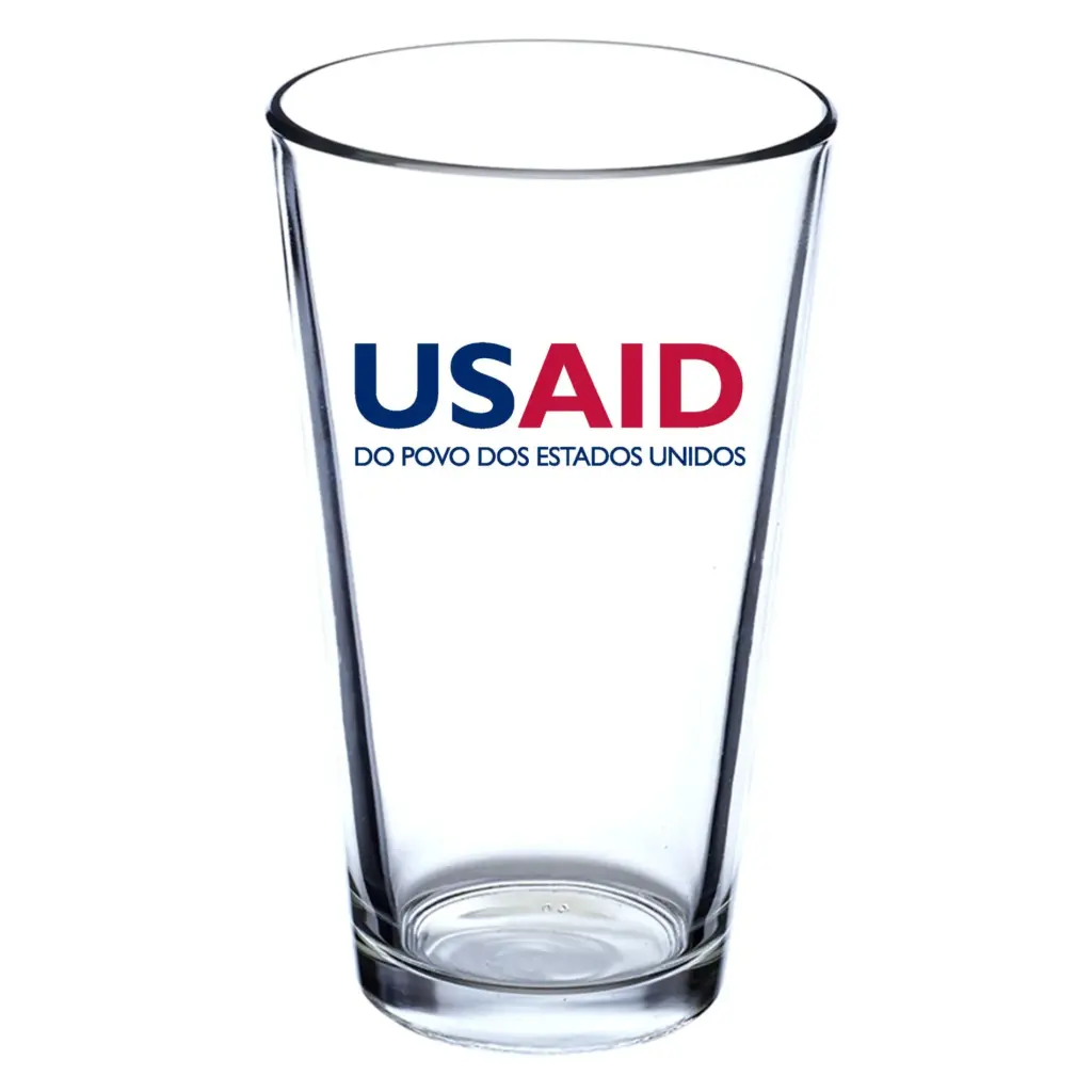 USAID Brazilian Portuguese - 16 Oz. Pint Glasses