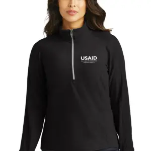 USAID Spanish Port Authority Ladies Microfleece 1/2-Zip Pullover Sweater
