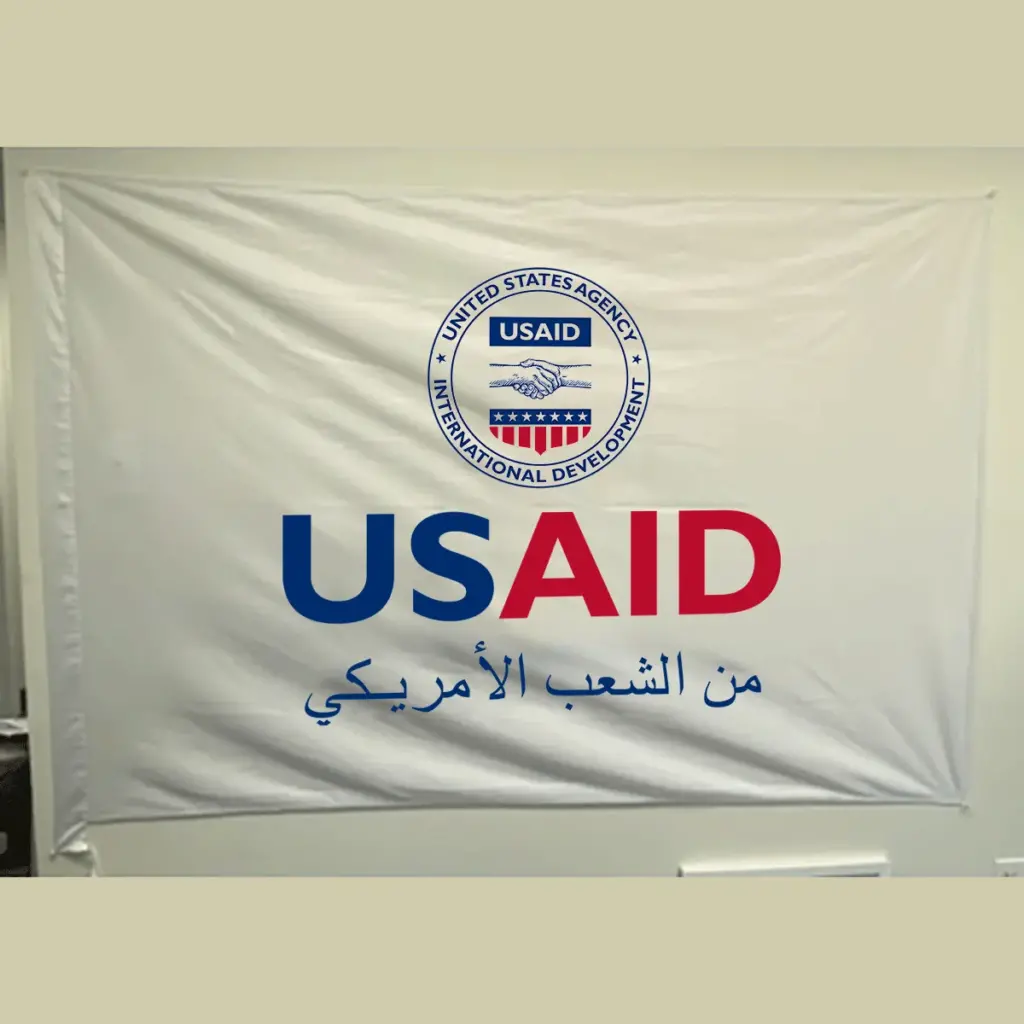 USAID Arabic Pole USAID Flag - Single Sided 4 x 6 feet
