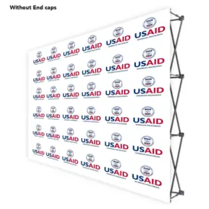 USAID Turkish ONE CHOICE 10 Ft. Fabric Pop Up Display - 89"H Straight Graphic Package