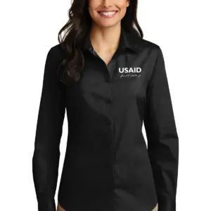 USAID Arabic Port Authority Ladies Long Sleeve Care Free Poplin Shirt
