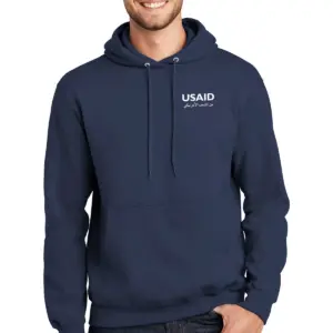 USAID Arabic - Port & Company Men's Essential Fleece Pullover Hooded Sweatshirt