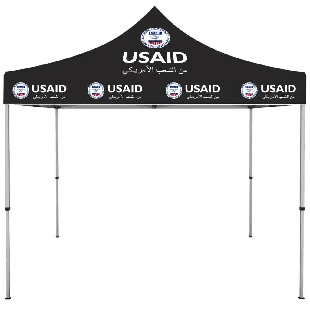 USAID Arabic - ONE CHOICE 10 ft. Steel Canopy Tent Dye-Sub Graphic Package