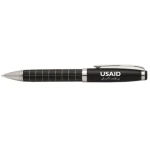 USAID Arabic - Onyx Grid Metal Pens