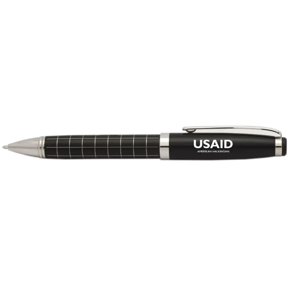 USAID Turkish - Onyx Grid Metal Pens