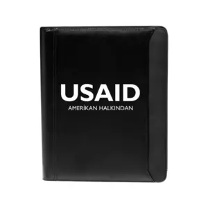 USAID Turkish - Textured Accent Zippered Portfolios (10.25"x12.5")