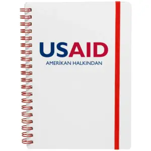 USAID Turkish - White Spiral Notebook w/ Colored Accents