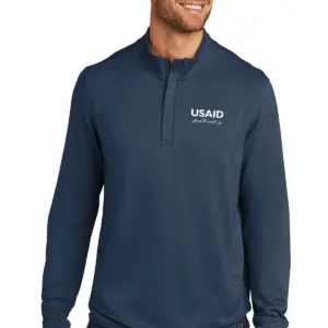 USAID Arabic - New TravisMathew Newport 1/4 Zip Fleece Pullover