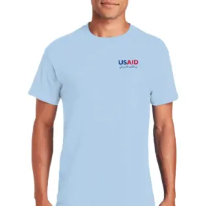 USAID Arabic - Gildan 5.3 Oz. 100% Cotton Preshrunk T-Shirt Min