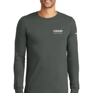 USAID Arabic - Nike Men's Dri-FIT Cotton/Poly Long Sleeve Tee