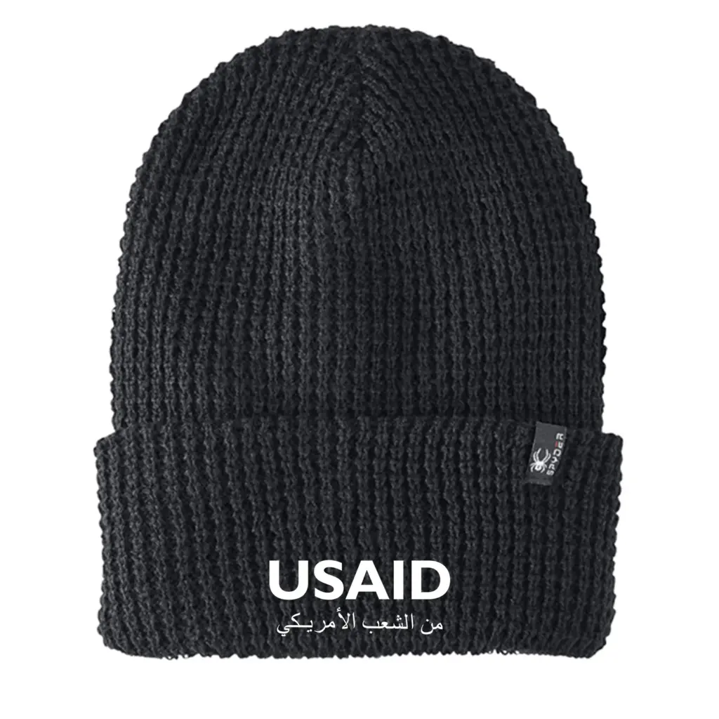 USAID Arabic - Embroidered SPYDER Adult Vertex Knit Beanie