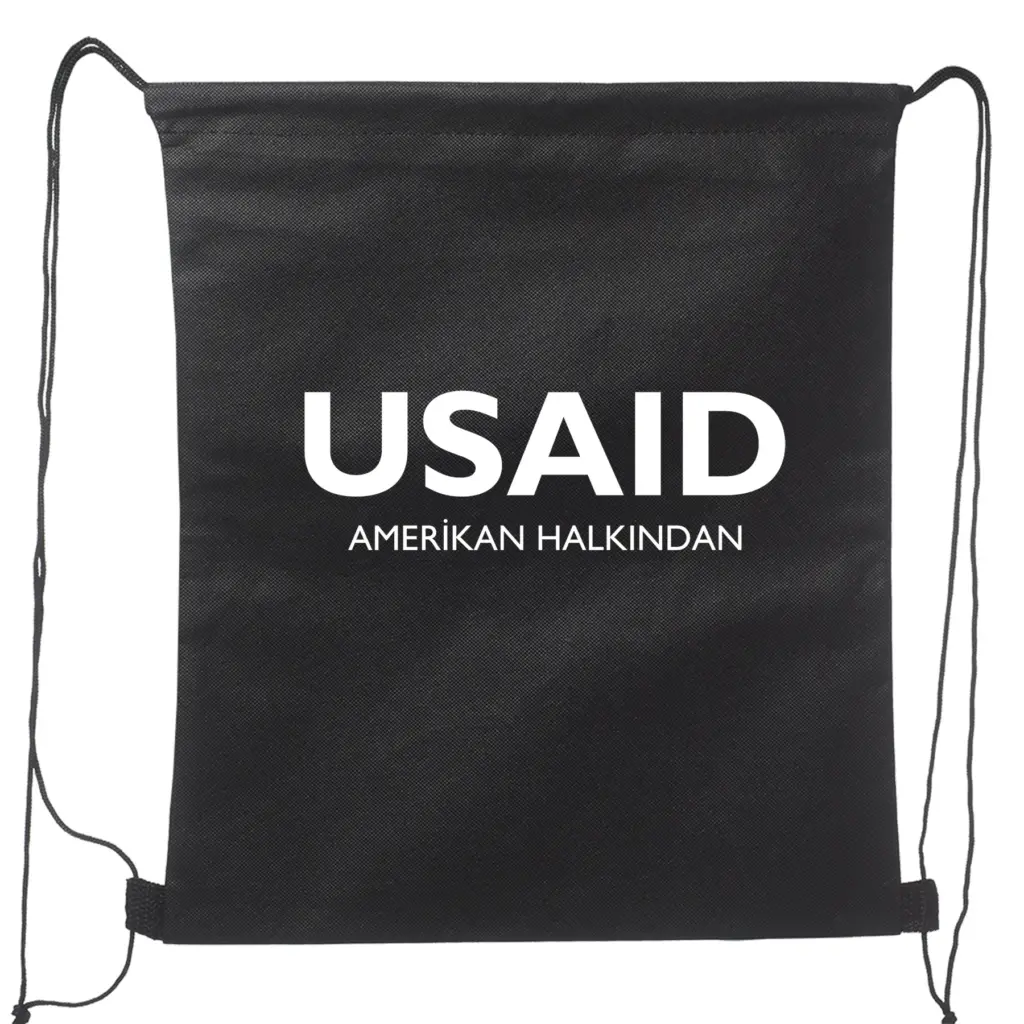 USAID Turkish - Non-Woven Drawstring Backpacks (14.5"x17.5")