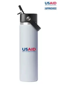 USAID English - Hydro Flask® Wide Mouth 24oz Bottle with Flex Straw Cap