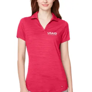 USAID English - Puma Golf Ladies' Cloudspun Free V-Neck Polo