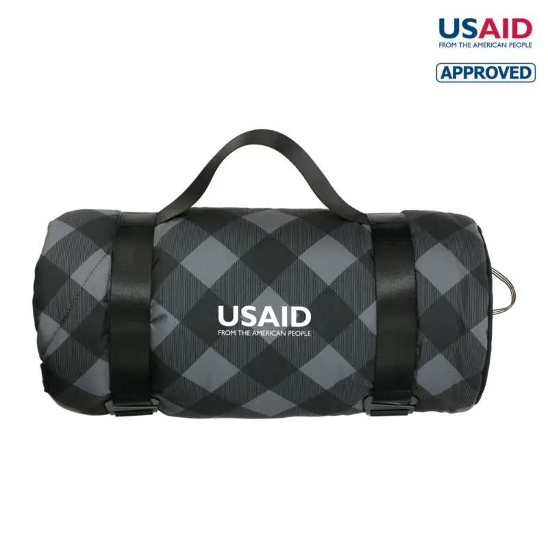 USAID English - High Sierra Roll-Up Puffy Sherpa Blanket
