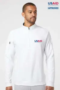 USAID English - Adidas® Performance Textured Quarter-Zip Pullover