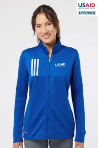 USAID English - Adidas - Women's 3-Stripes Double Knit Full-Zip