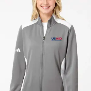 USAID English - Adidas - Women's Textured Mixed Media Full-Zip Jacket