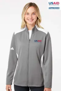 USAID English - Adidas - Women's Textured Mixed Media Full-Zip Jacket