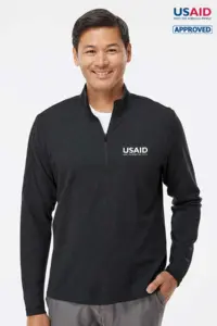 USAID English - Adidas® 3-Stripes Quarter-Zip Sweater