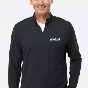 USAID English - Adidas® 3-Stripes Quarter-Zip Sweater