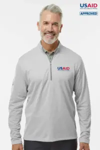 USAID English - Adidas® Space Dyed Quarter-Zip Pullover