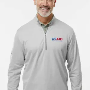 USAID English - Adidas® Space Dyed Quarter-Zip Pullover