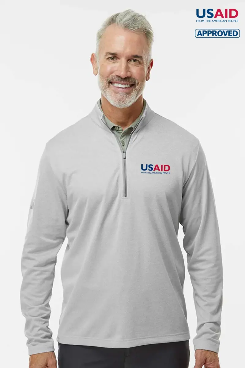 USAID English - Adidas® Space Dyed Quarter-Zip Pullover