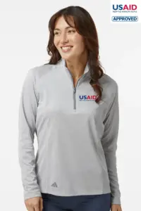 USAID English - Adidas - Women's Space Dyed Quarter-Zip Pullover