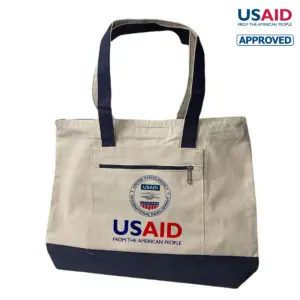 USAID English - Accent Tote 18″x14″ (Min. 12 pc)