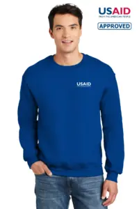 USAID English - Gildan 9.3 Oz. DryBlend Adult Crewneck Sweatshirts Min 12 pcs