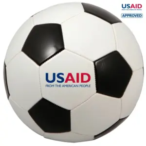 USAID English - Regulation Size Black & White Soccer Ball