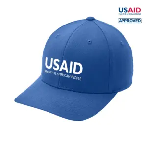 USAID English - Embroidered Port Authority Flexfit Cotton Twill Cap (Min 12 Pcs)