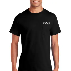 USAID English - Gildan 6.1 Oz. 100% Cotton Preshrunk T-Shirt min 12 pcs