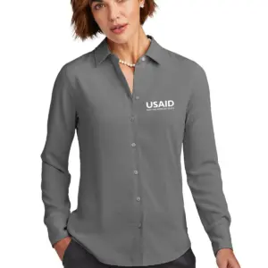 USAID English - Brooks Brothers® Women’s Full-Button Satin Blouse