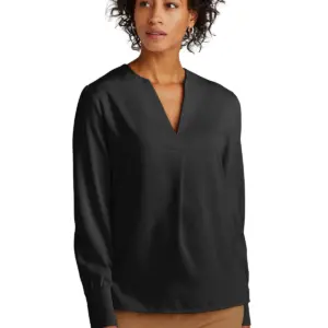 USAID English - Brooks Brothers® Women’s Open-Neck Satin Blouse