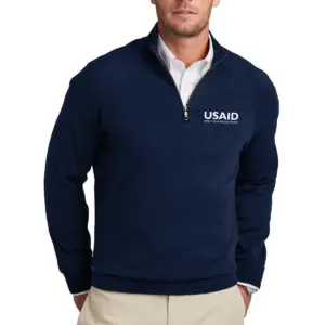 USAID English - Brooks Brothers® Cotton Stretch 1/4-Zip Sweater